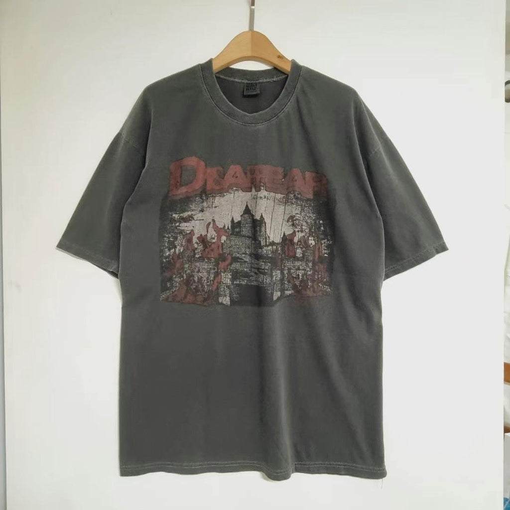 Футболка «Dearear Castle» Acid Wash Oversized