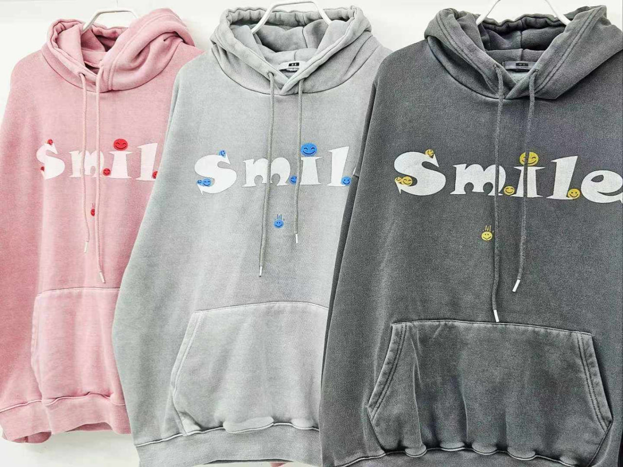 Винтажное худи оверсайз «Smile Combo» с двухсторонним принтом