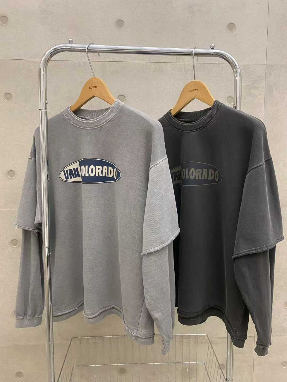 Свитшот-двойка «Vail Colorado» Acid Wash Oversized