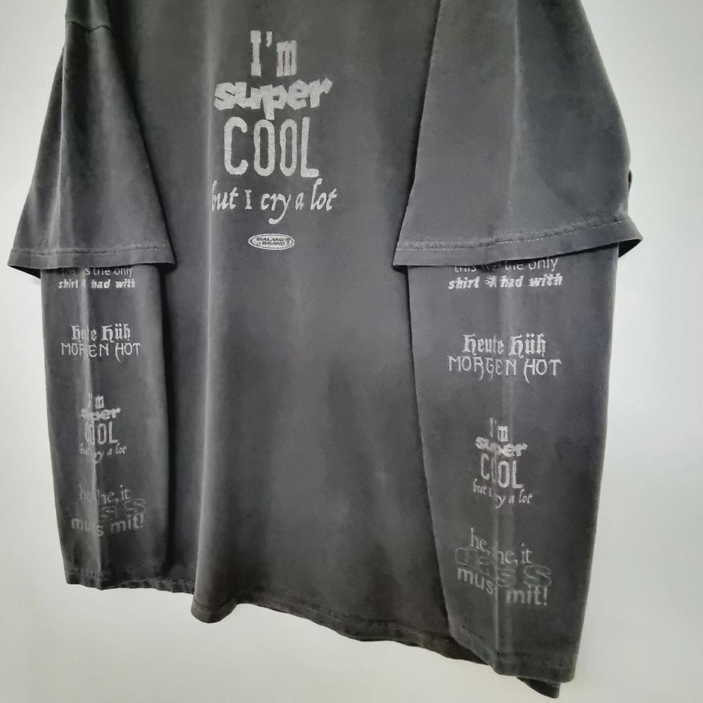Лонгслив-двойка «Super Cool» Acid Wash