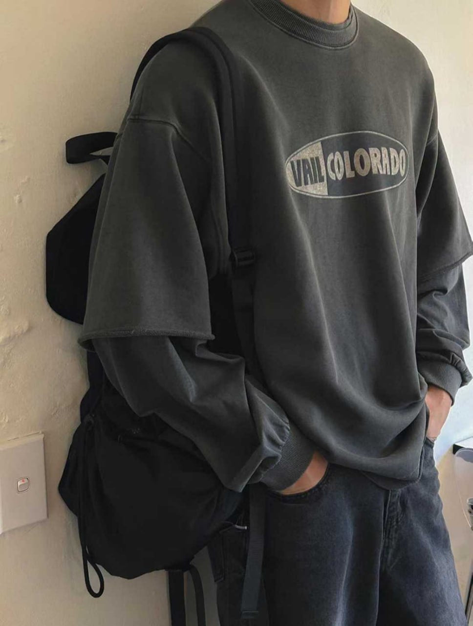 Свитшот-двойка «Vail Colorado» Acid Wash Oversized