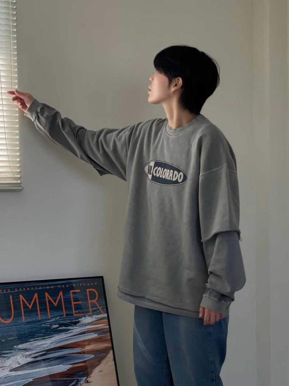 Свитшот-двойка «Vail Colorado» Acid Wash Oversized