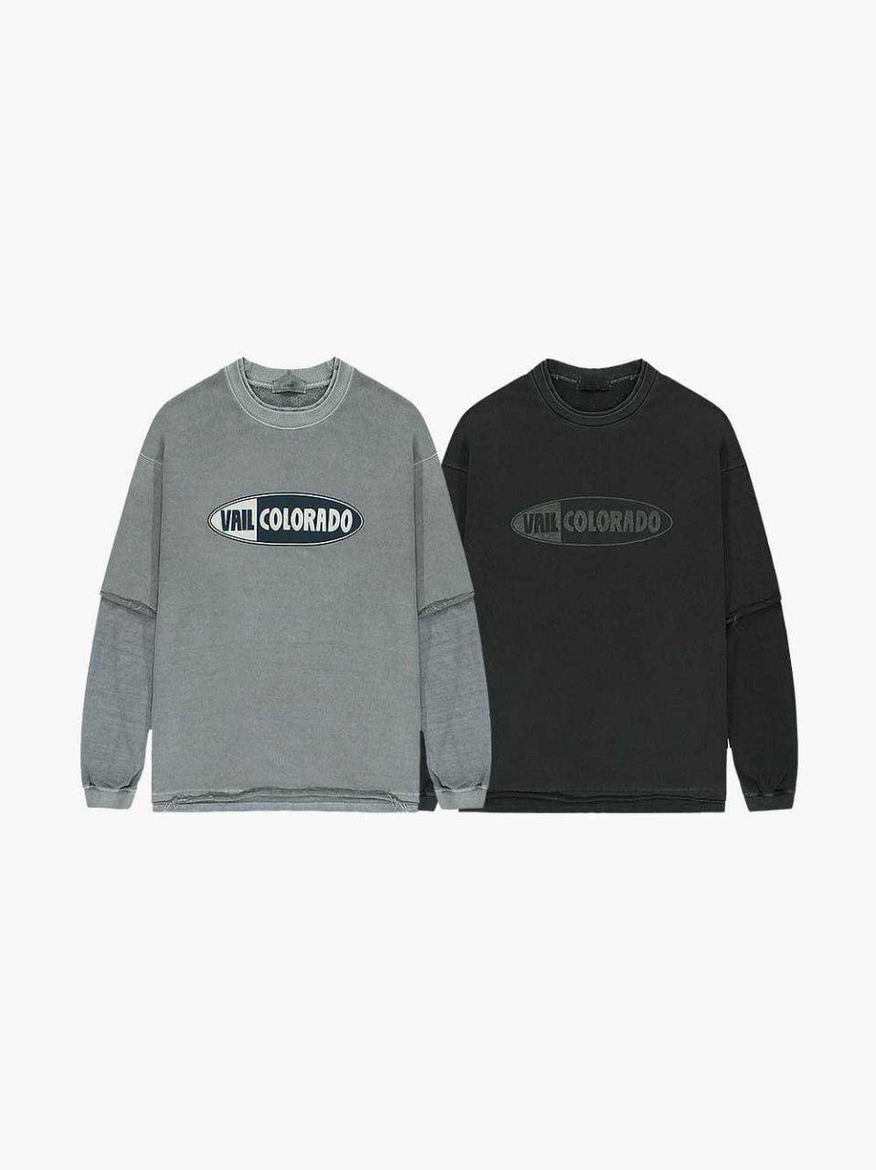 Свитшот-двойка «Vail Colorado» Acid Wash Oversized