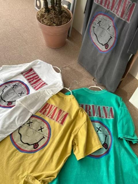 Винтажная футболка оверсайз «Nirvana Grunge-Smile» с двухсторонним принтом