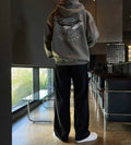 Худи «We Live for Adventure» Acid Wash Oversized