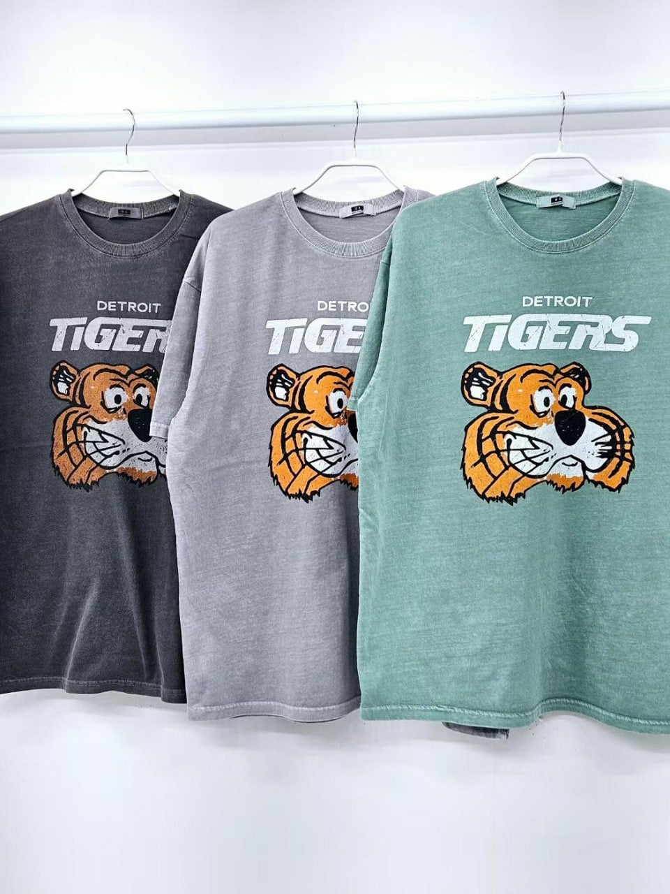 Винтажная футболка оверсайз «Detroit Tigers Retro Mascot»