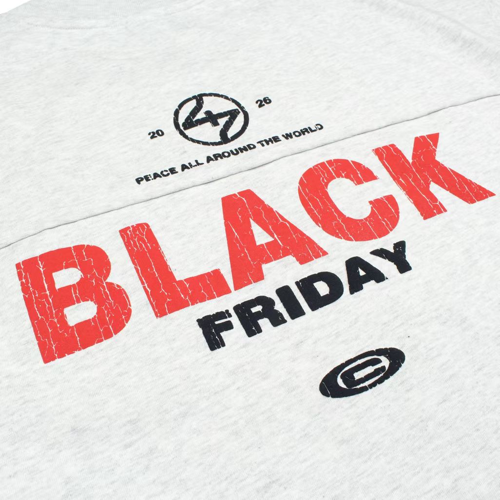 Футболка оверсайз «Black Friday» с эффектом градиентного напыления