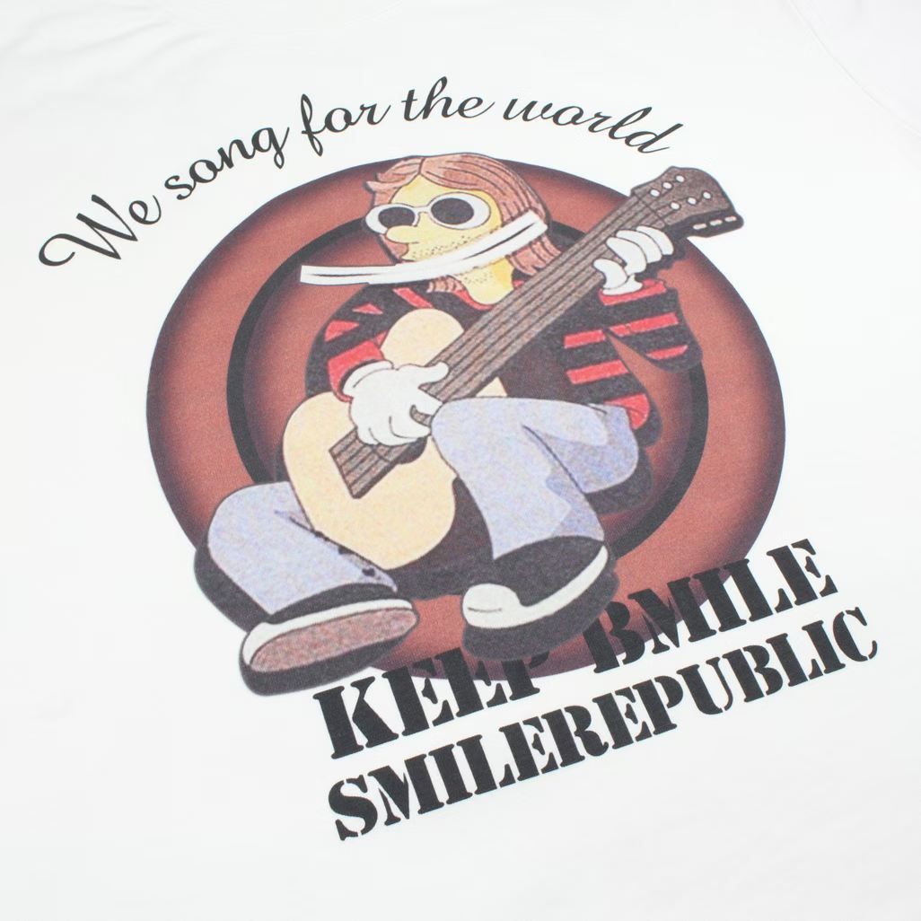 Футболка оверсайз «Keep Smile / Guitar Character» с винтажным артом