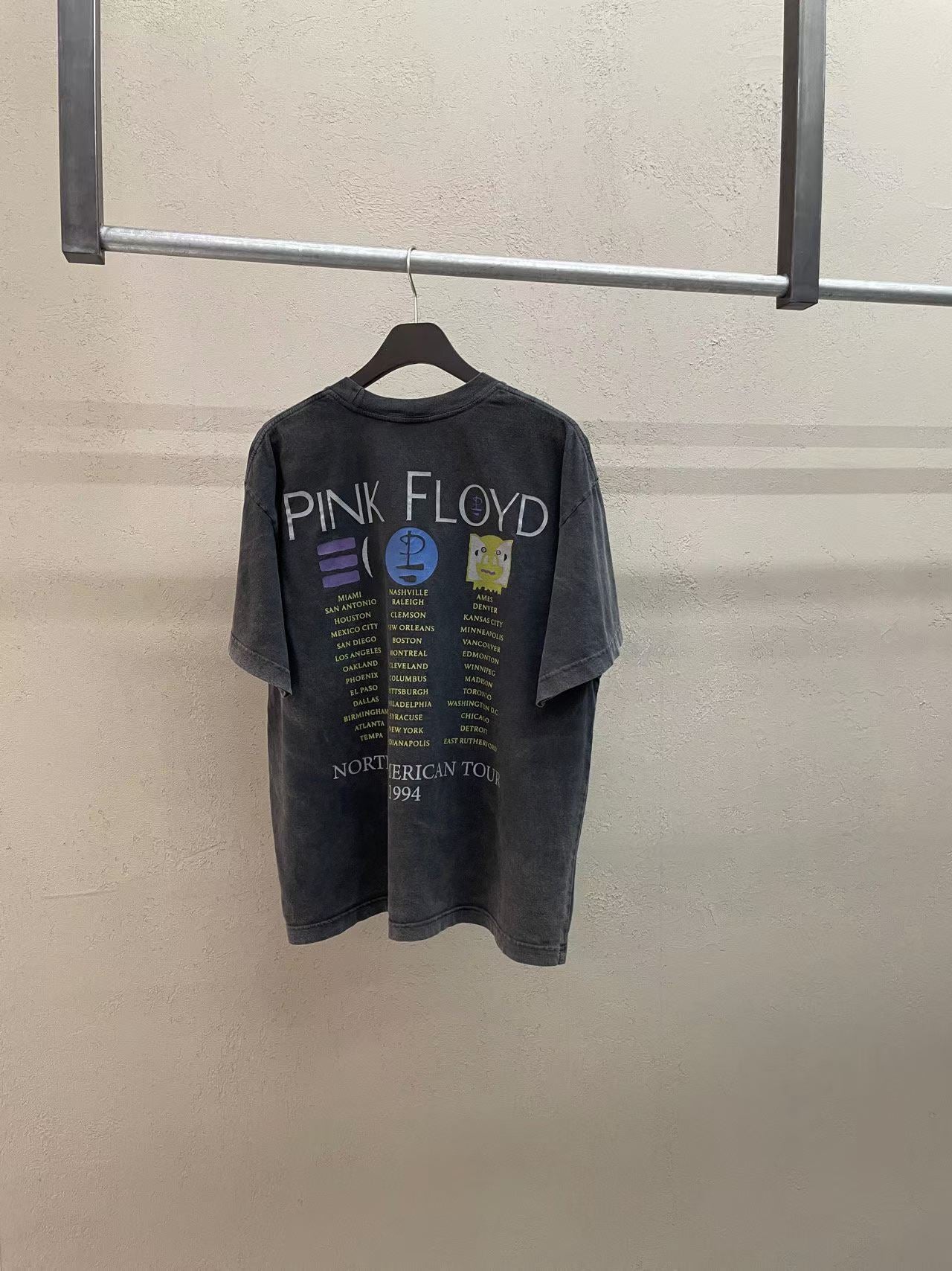 Pink Floyd Division Bell North American Tour 1994 Archive Vintage Washed Tee