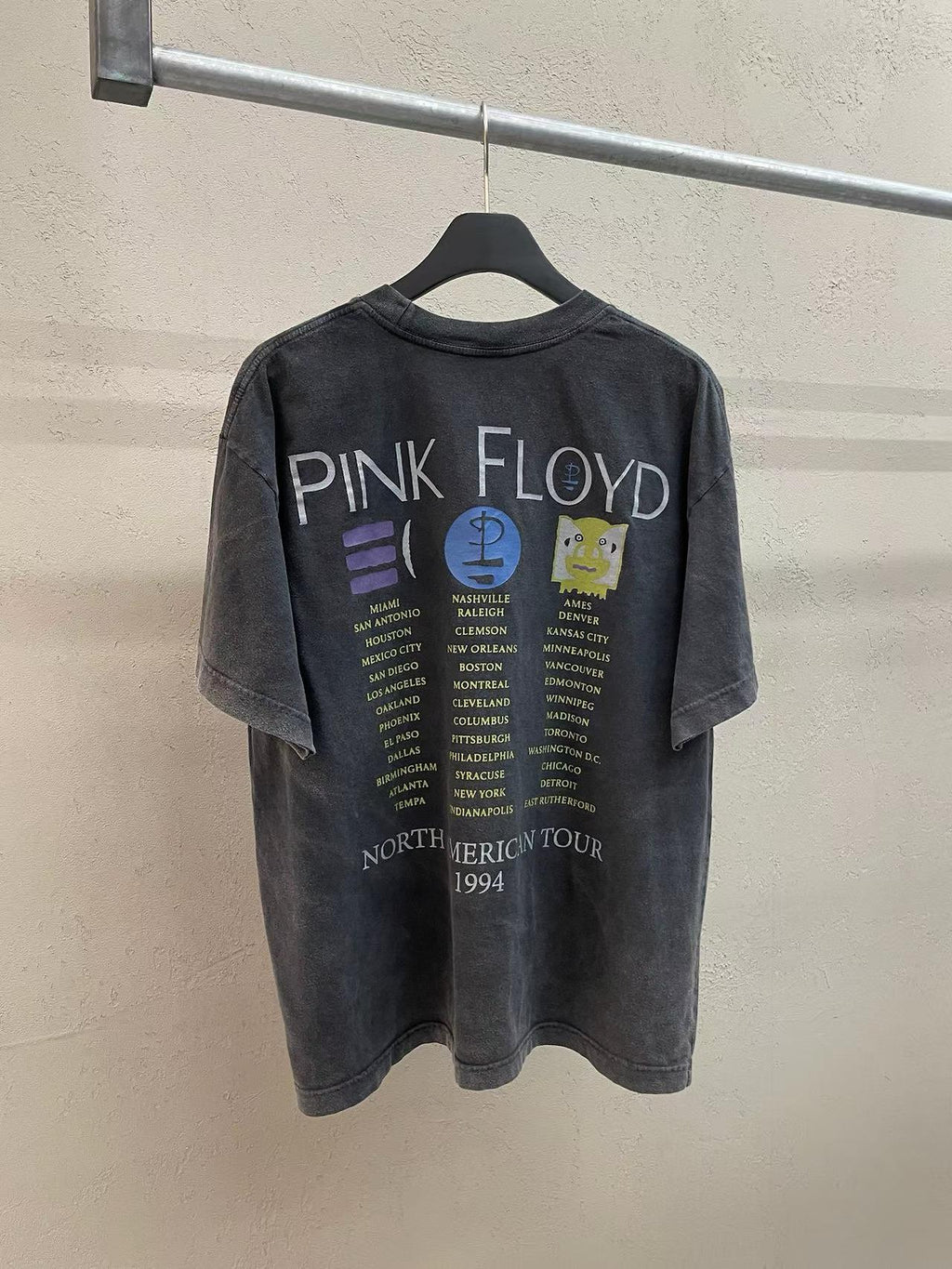 Pink Floyd Division Bell North American Tour 1994 Archive Vintage Washed Tee