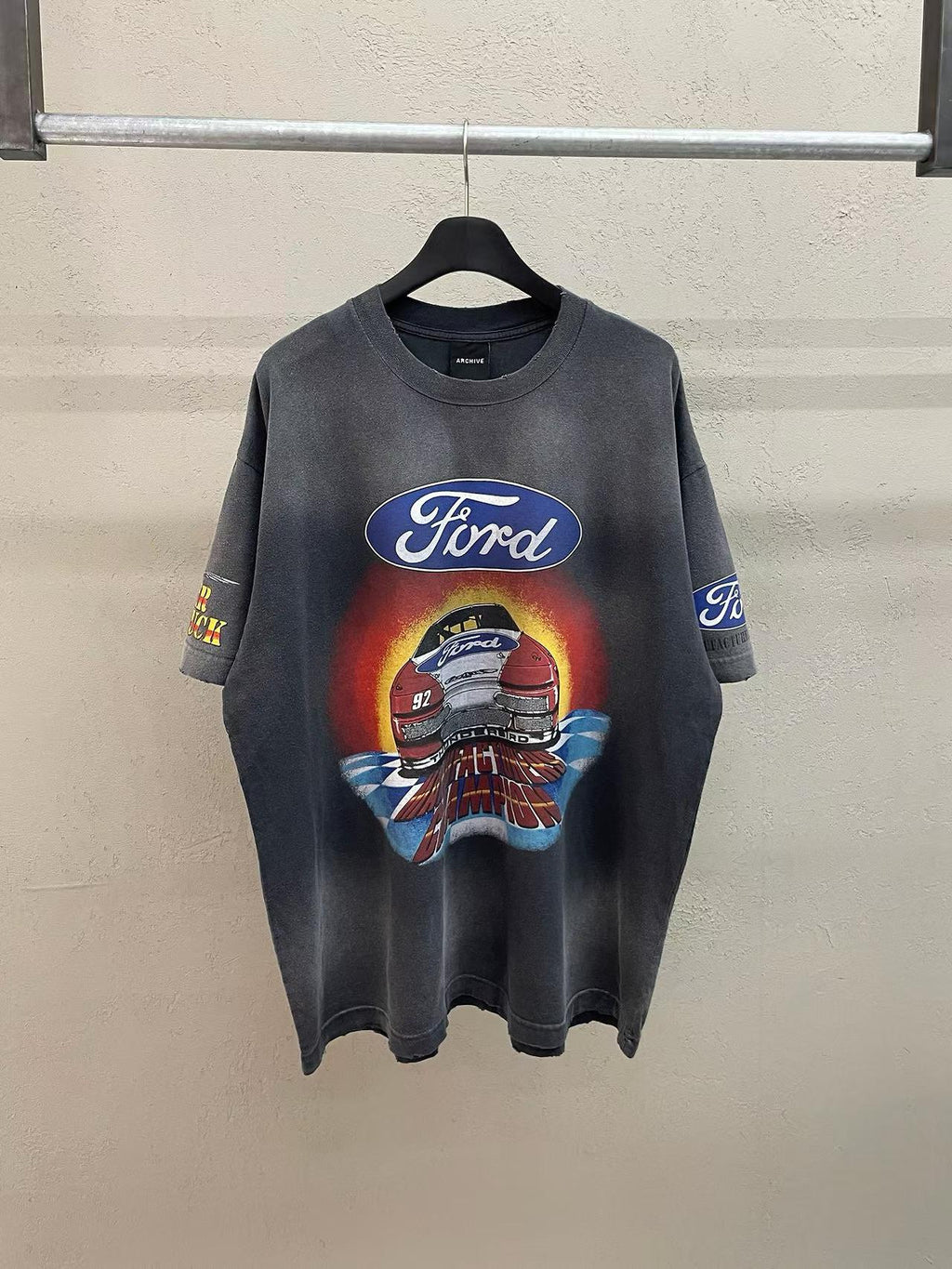 Ford NASCAR Thunder Stuck #92 Manufacturers Champion Vintage Tee