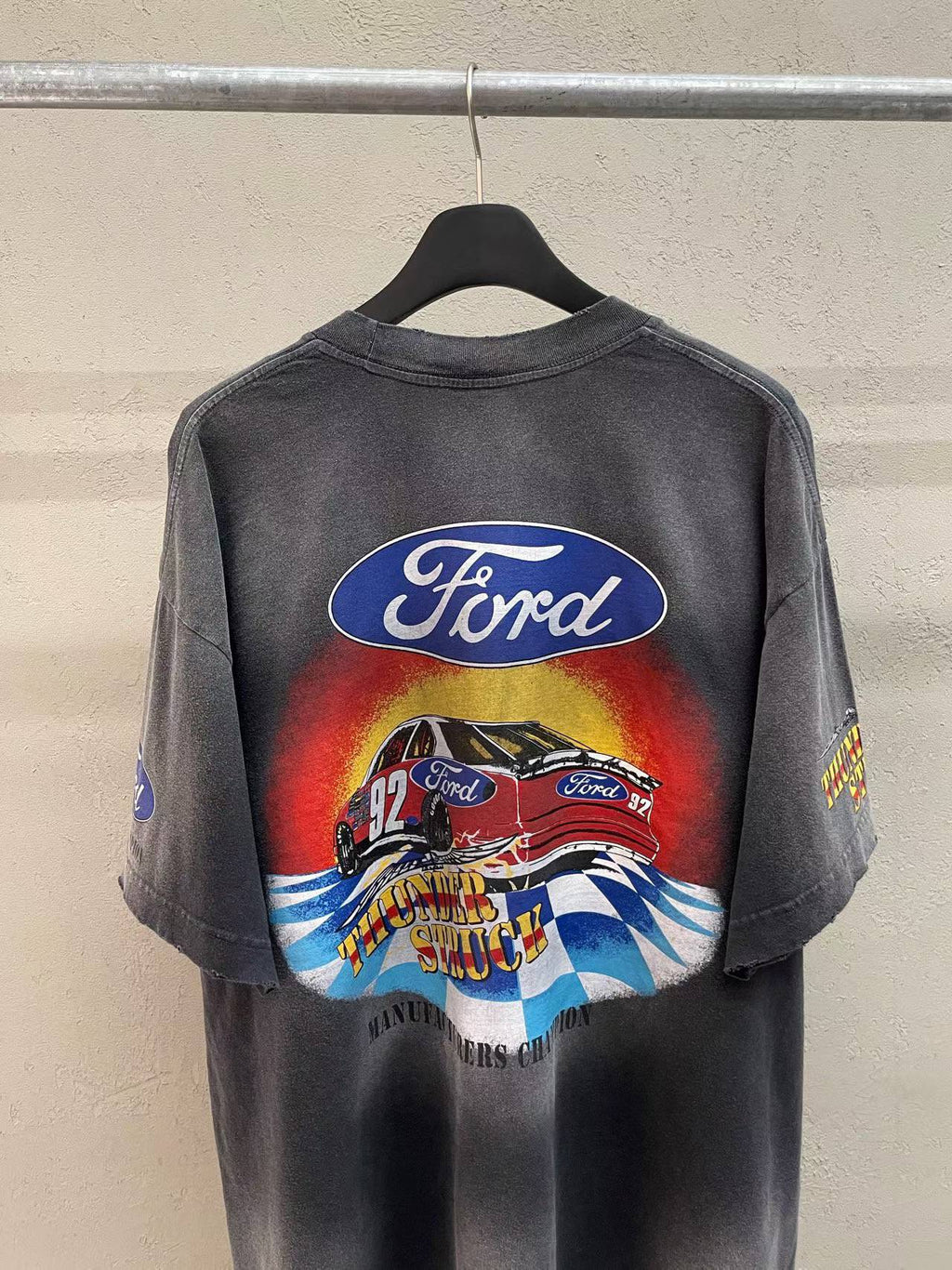 Ford NASCAR Thunder Stuck #92 Manufacturers Champion Vintage Tee