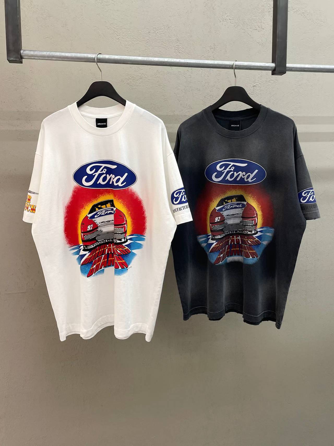 Ford NASCAR Thunder Stuck #92 Manufacturers Champion Vintage Tee