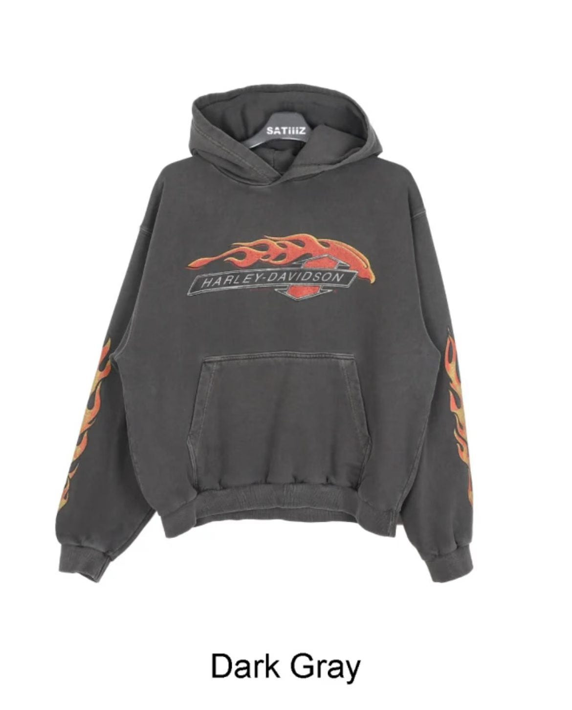 Harley-Davidson Sacramento California Flames Vintage Hoodie
