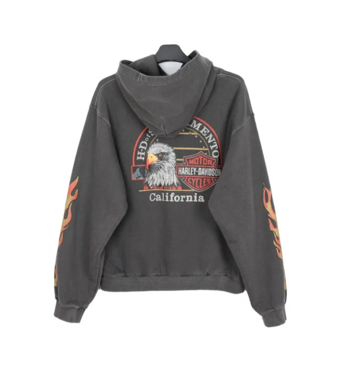 Harley-Davidson Sacramento California Flames Vintage Hoodie