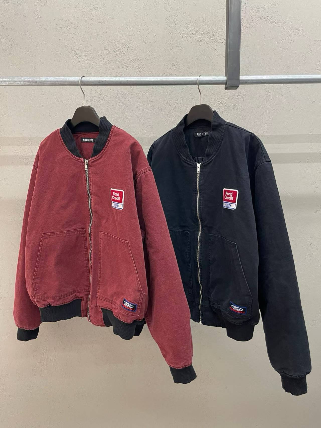 Ford Credit Vintage Washed Bomber Jacket