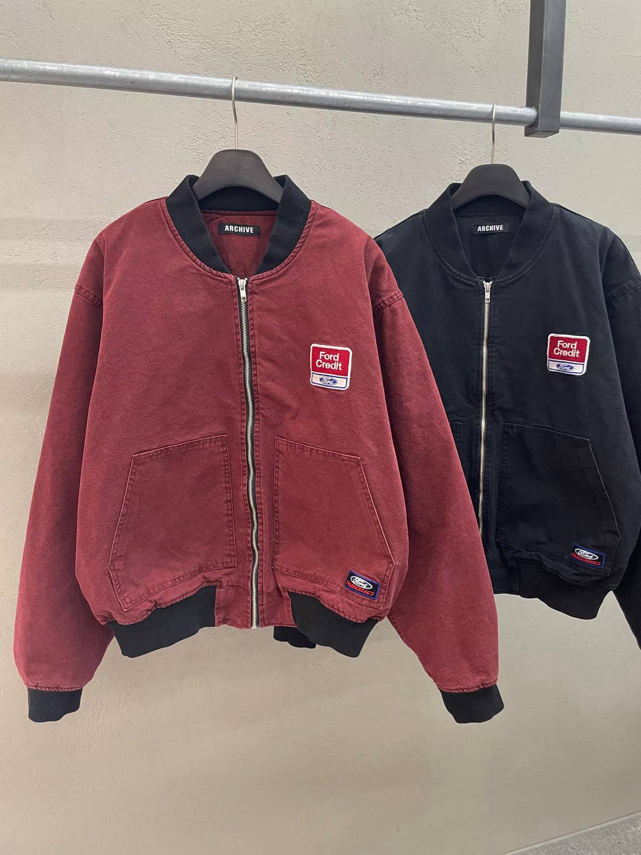 Ford Credit Vintage Washed Bomber Jacket
