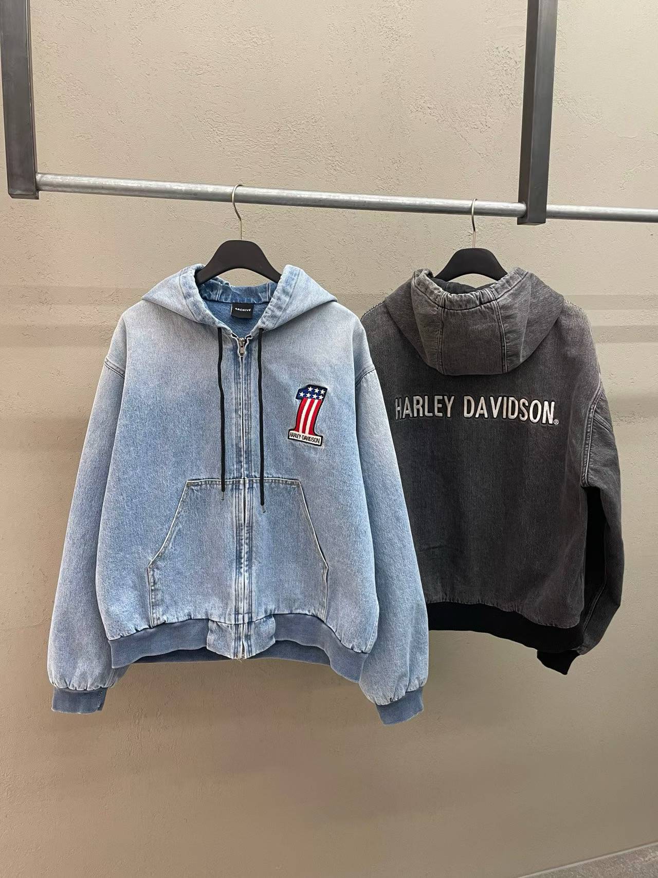 Harley-Davidson #1 Denim Zip Hoodie