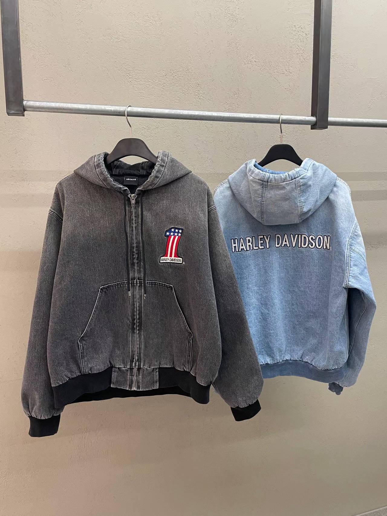 Harley-Davidson #1 Denim Zip Hoodie