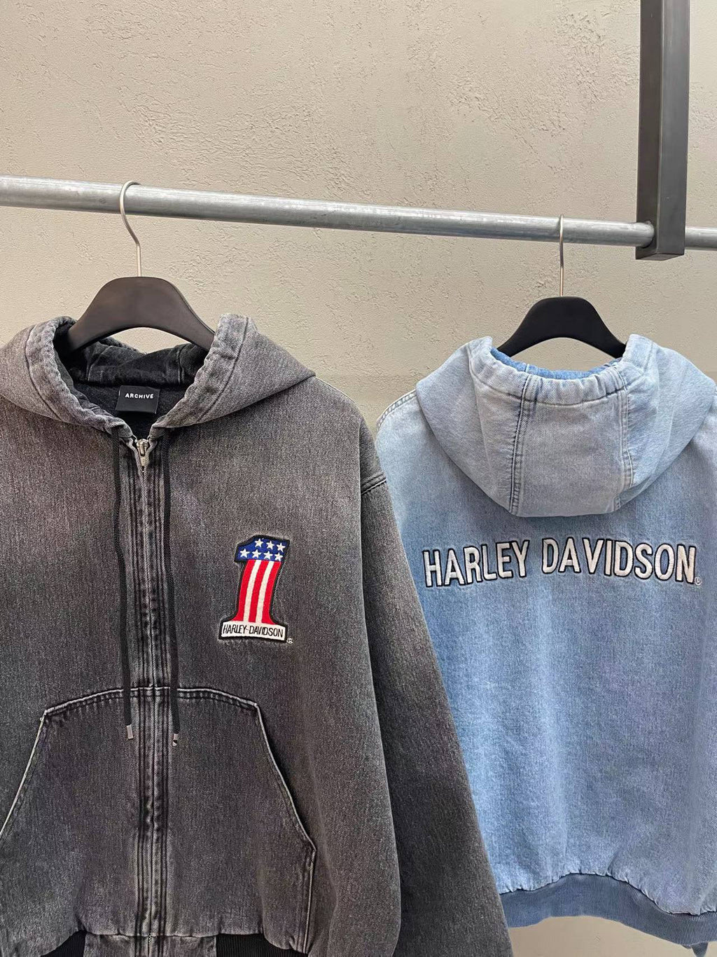 Harley-Davidson #1 Denim Zip Hoodie
