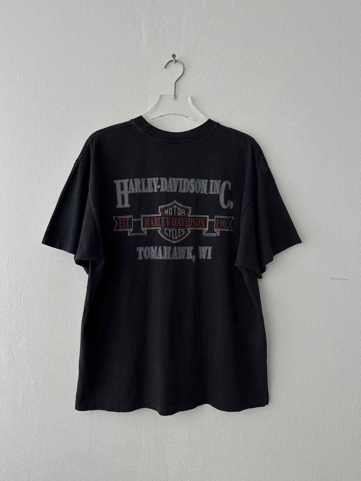 Harley-Davidson Inc. Tomahawk WI Est. 1903 Vintage Washed Tee