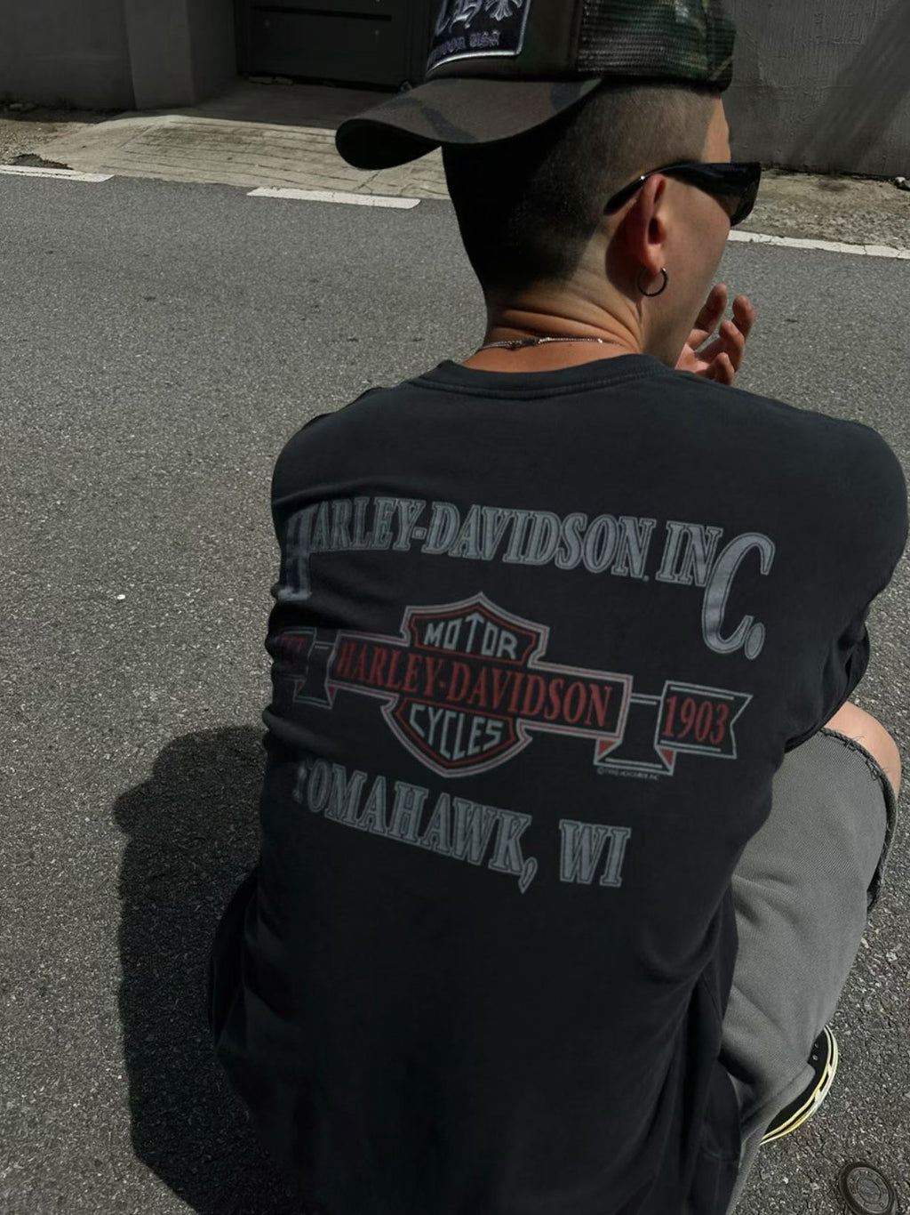 Harley-Davidson Inc. Tomahawk WI Est. 1903 Vintage Washed Tee