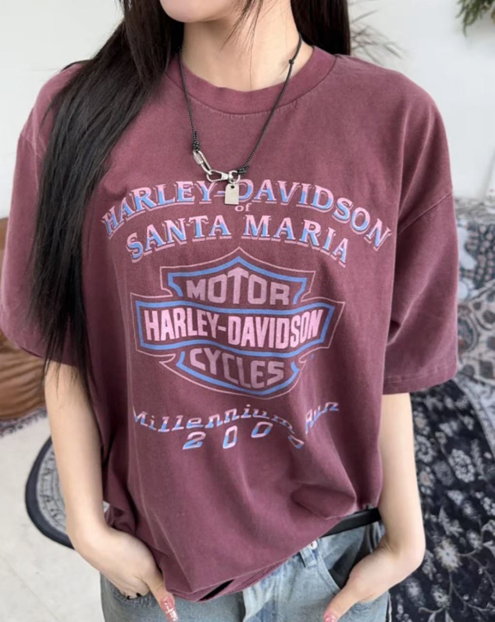 Harley-Davidson Santa Maria Millennium Run 2000 Vintage Washed Tee