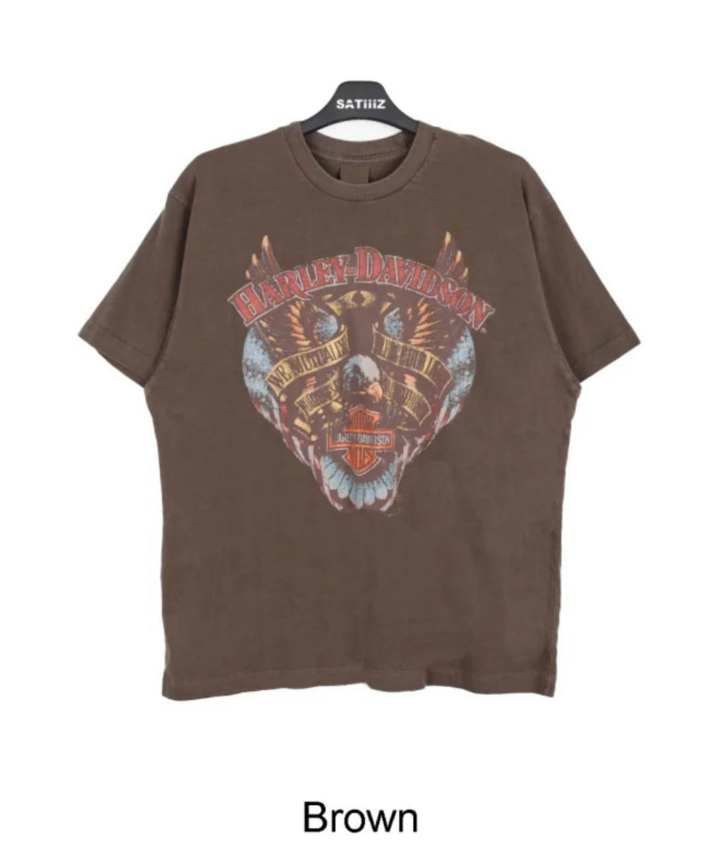 Harley-Davidson Eagle Wings Skull Vintage Washed Tee