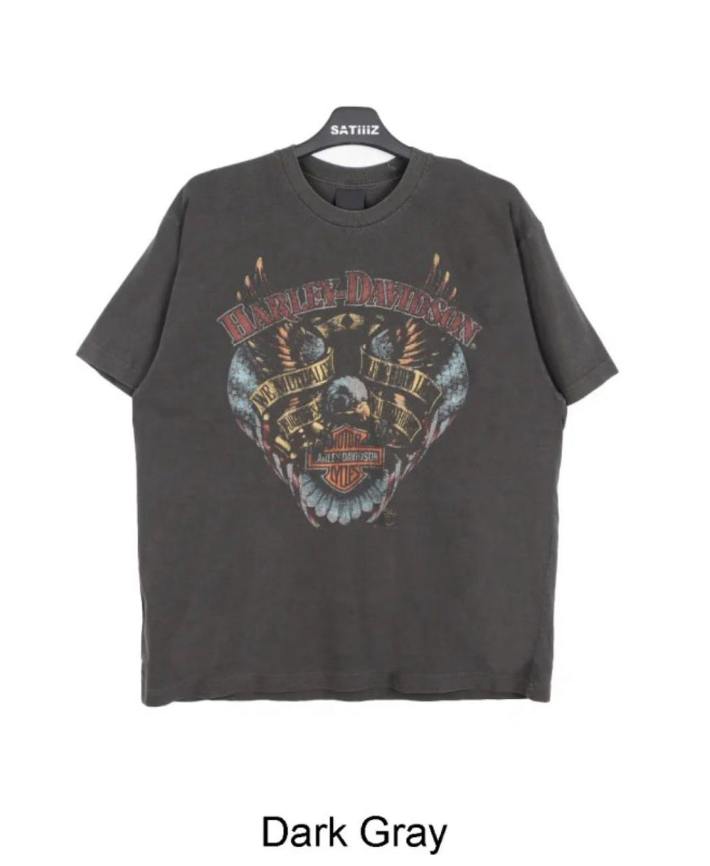 Harley-Davidson Eagle Wings Skull Vintage Washed Tee