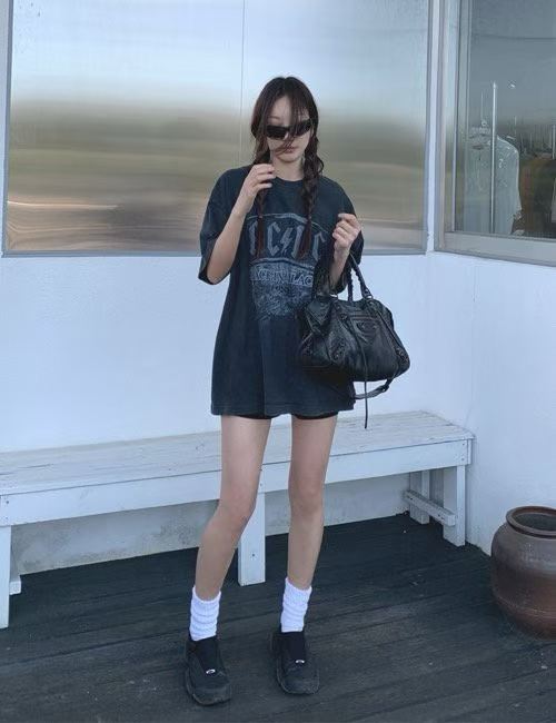AC/DC Back In Black Vintage Washed Tee
