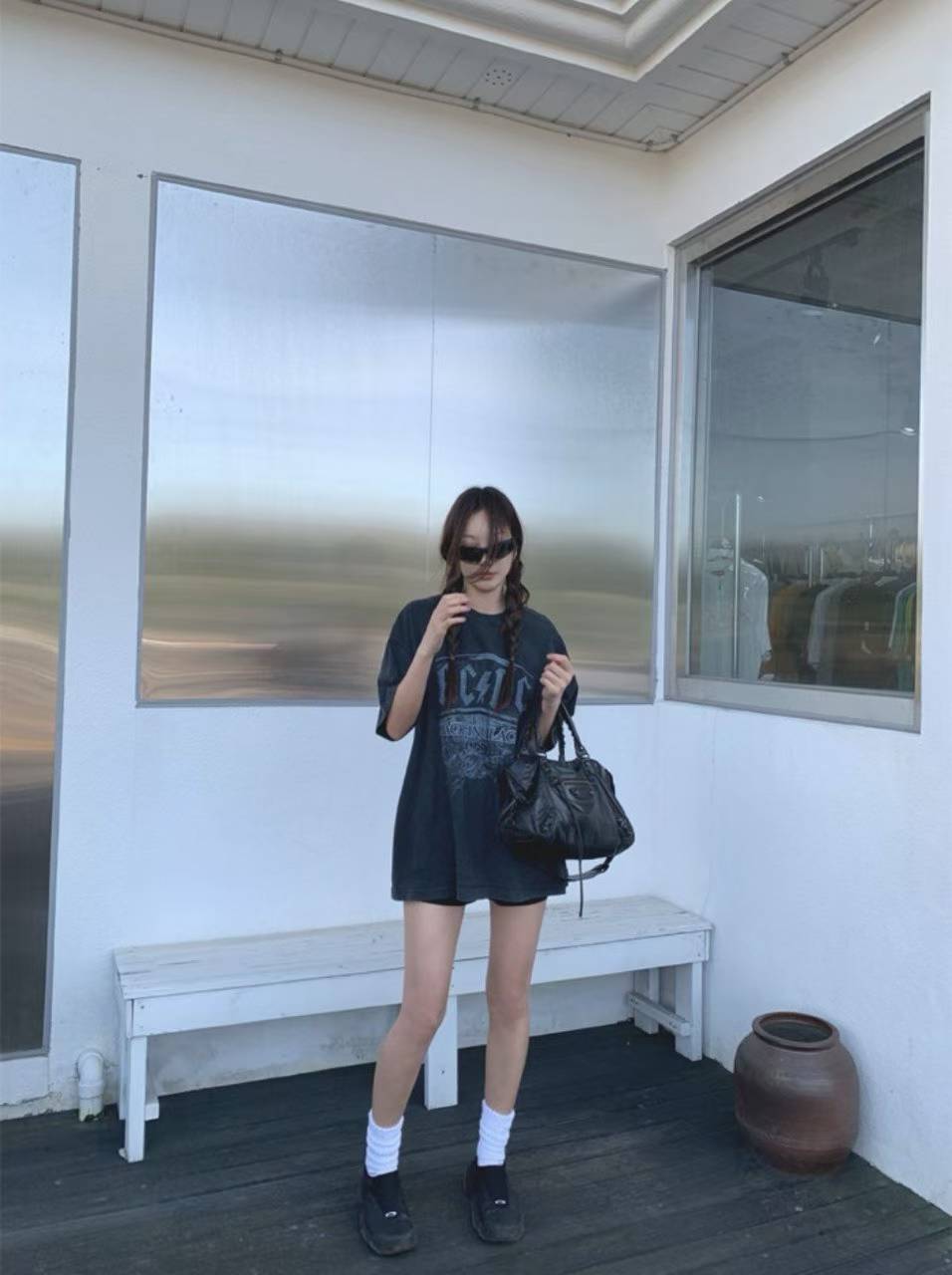AC/DC Back In Black Vintage Washed Tee