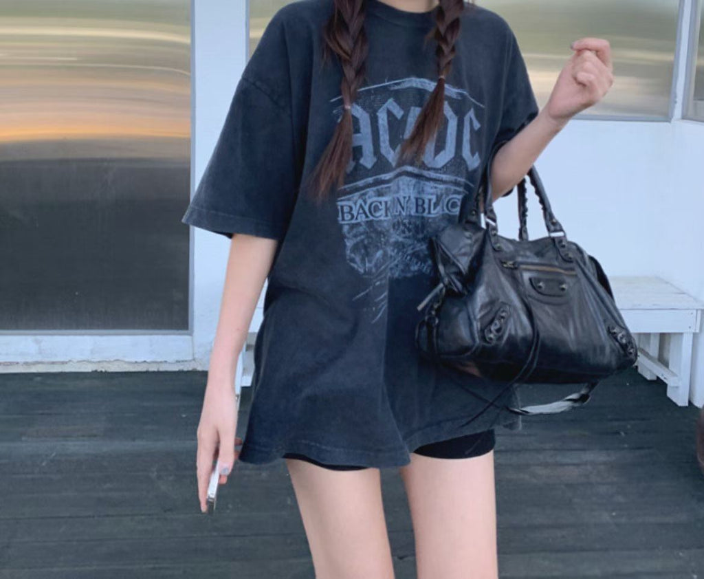 AC/DC Back In Black Vintage Washed Tee