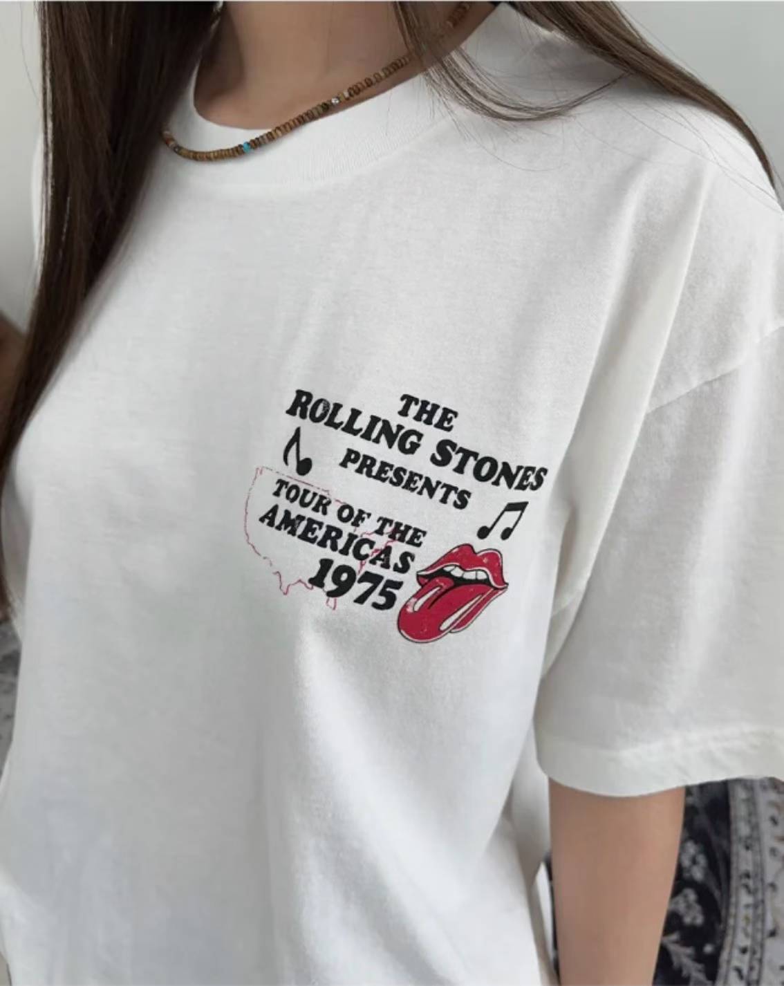 The Rolling Stones Tour of the Americas 1975 Archive Vintage Washed Tee