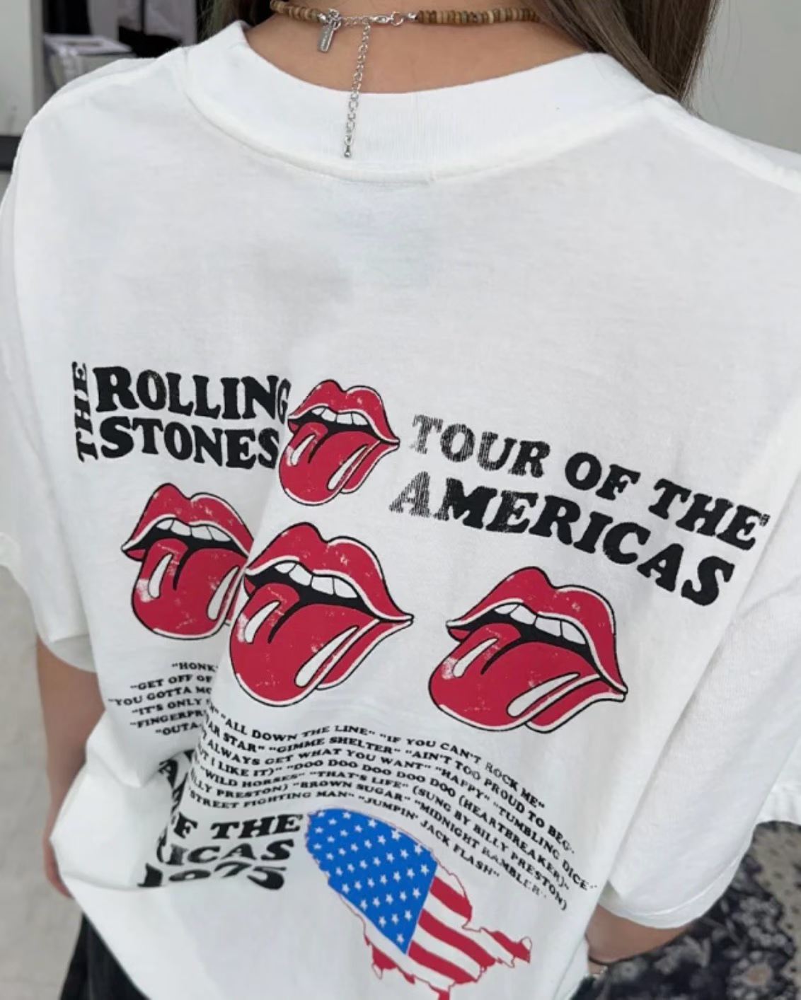 The Rolling Stones Tour of the Americas 1975 Archive Vintage Washed Tee