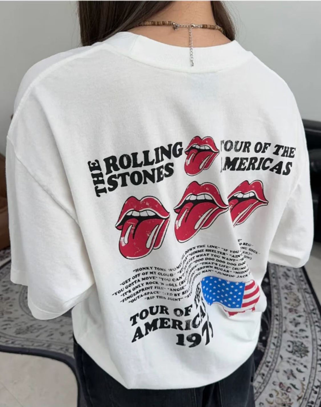 The Rolling Stones Tour of the Americas 1975 Archive Vintage Washed Tee
