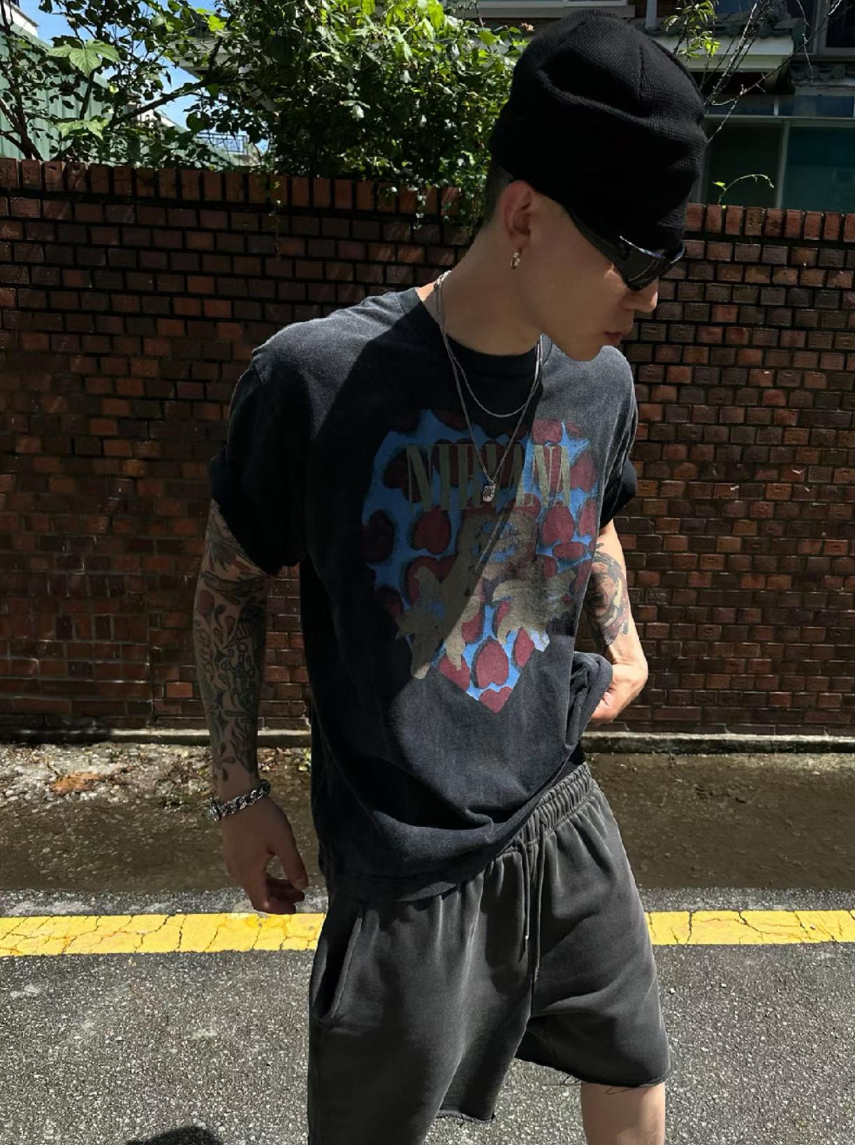 Nirvana Heart-Shaped Box Archive Vintage Washed Tee