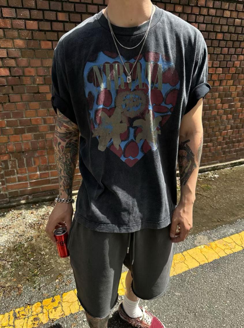 Nirvana Heart-Shaped Box Archive Vintage Washed Tee
