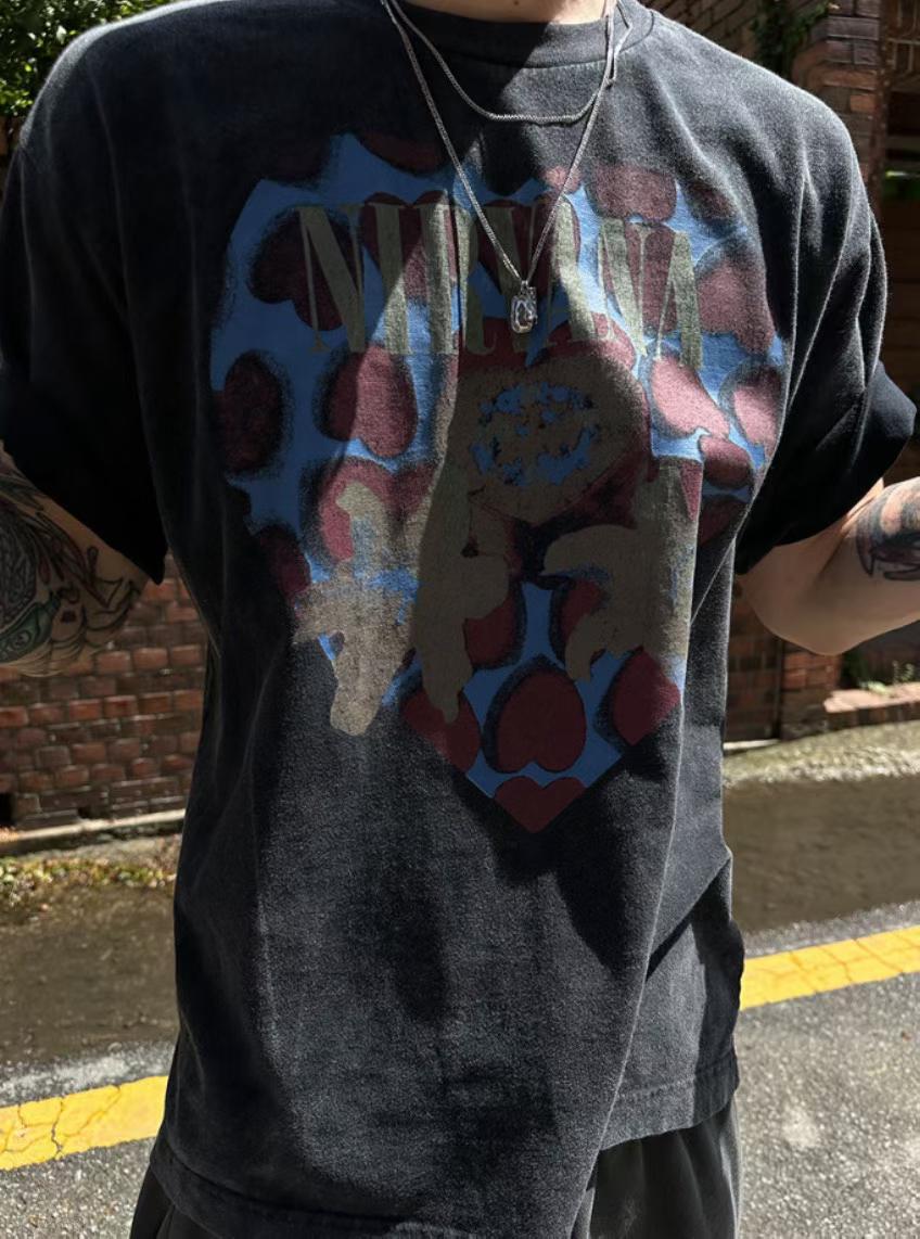 Nirvana Heart-Shaped Box Archive Vintage Washed Tee