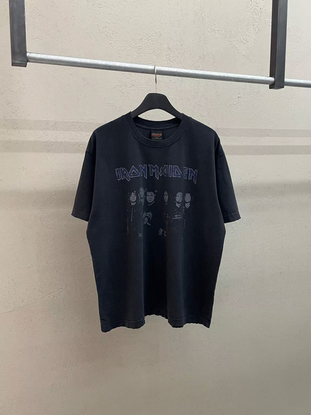 Iron Maiden Band Photo Vintage Washed Tee
