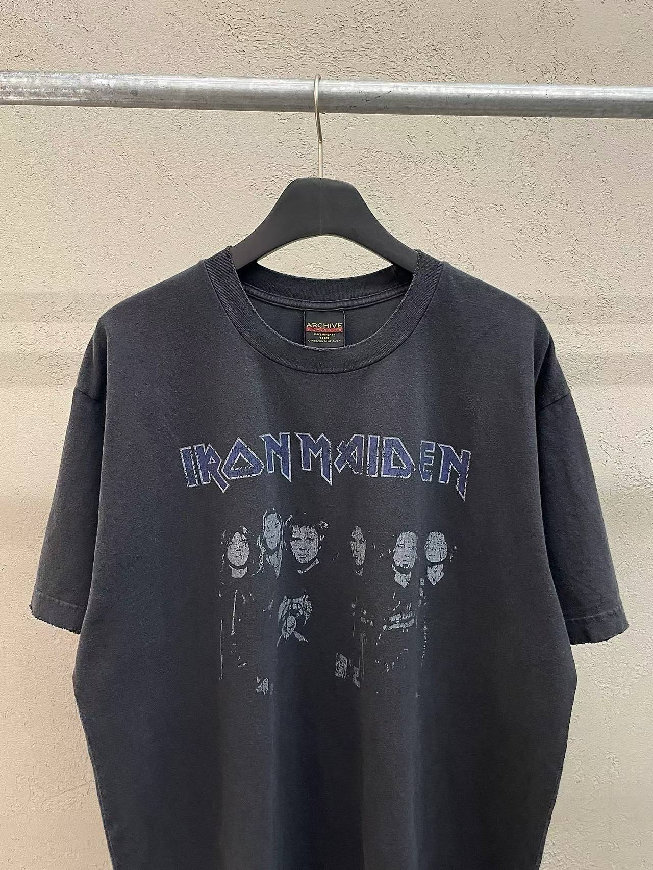 Iron Maiden Band Photo Vintage Washed Tee