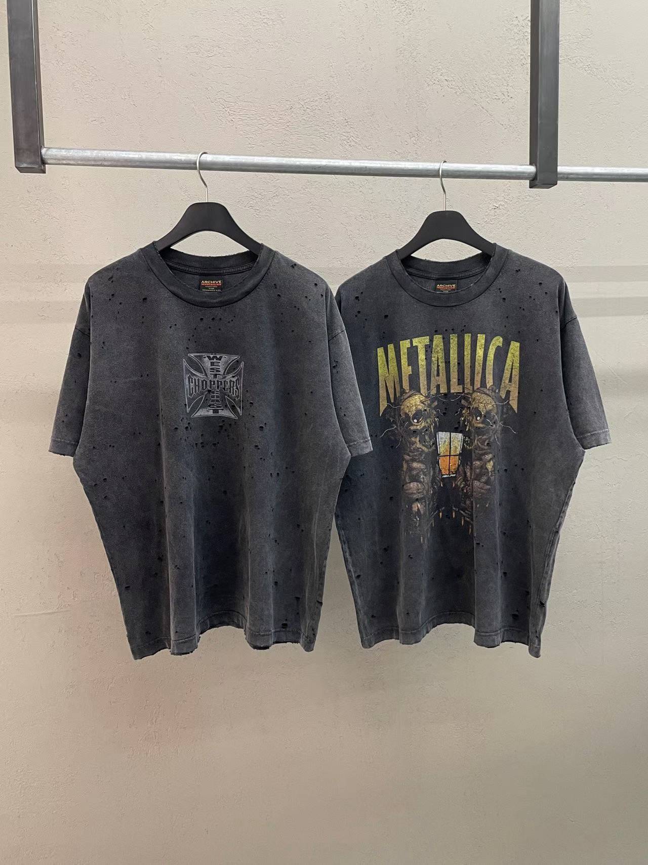 West Coast Choppers Hot Rod Archive Distressed Tee Graphite
