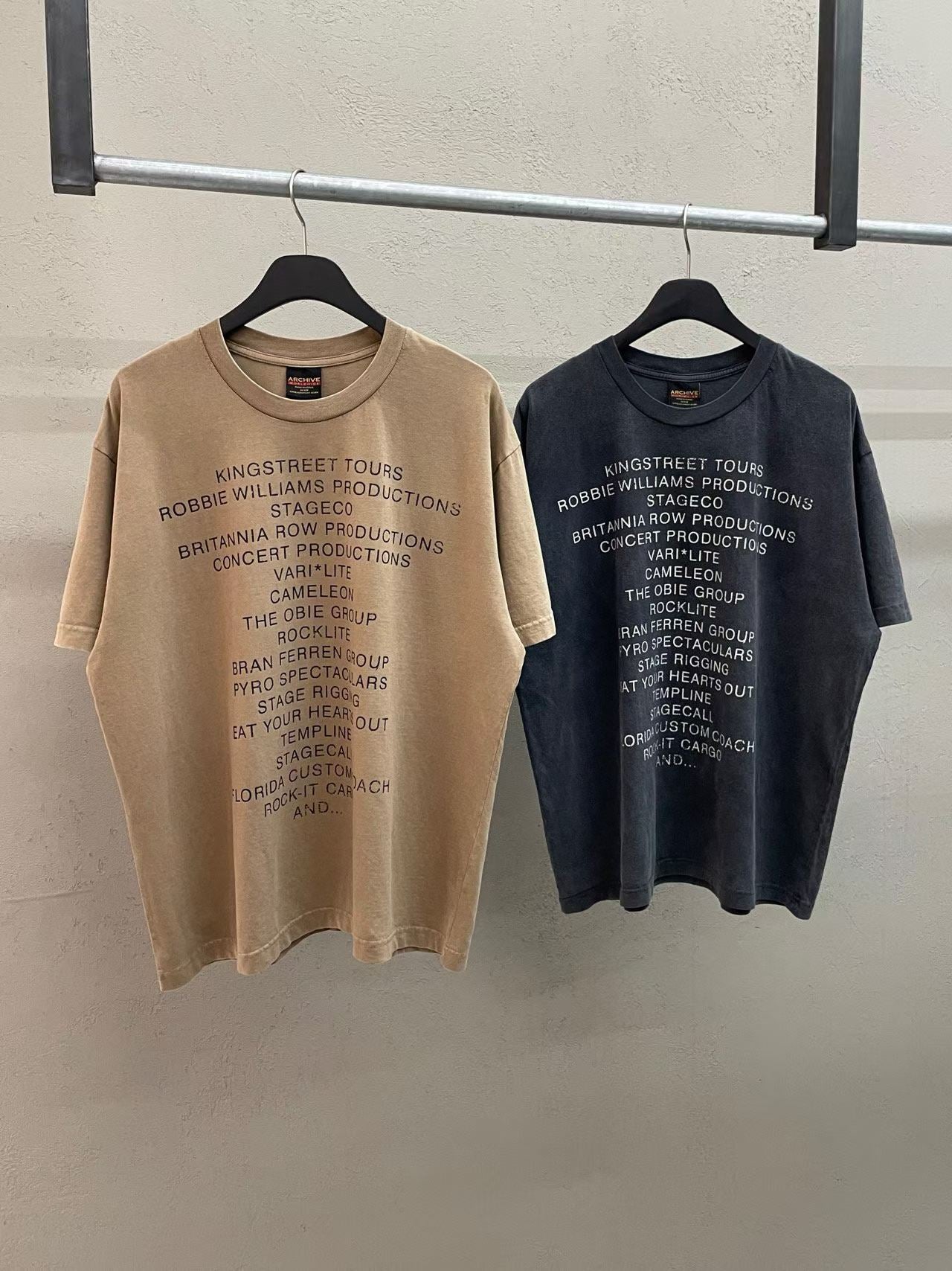Pink Floyd Would Like To Thank Local Crews Archive Vintage Washed Tee
