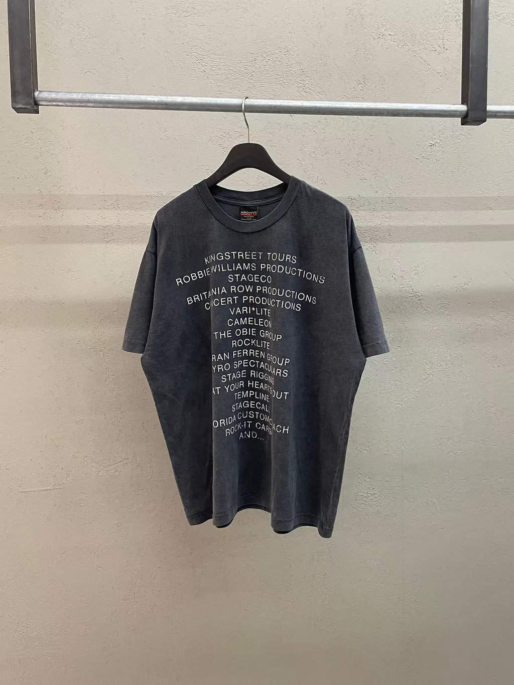Pink Floyd Would Like To Thank Local Crews Archive Vintage Washed Tee