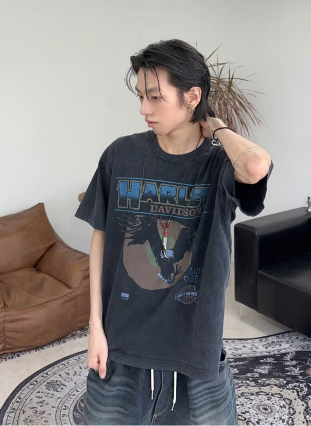 Harley-Davidson Razor Sharp Eagle Vintage Washed Tee