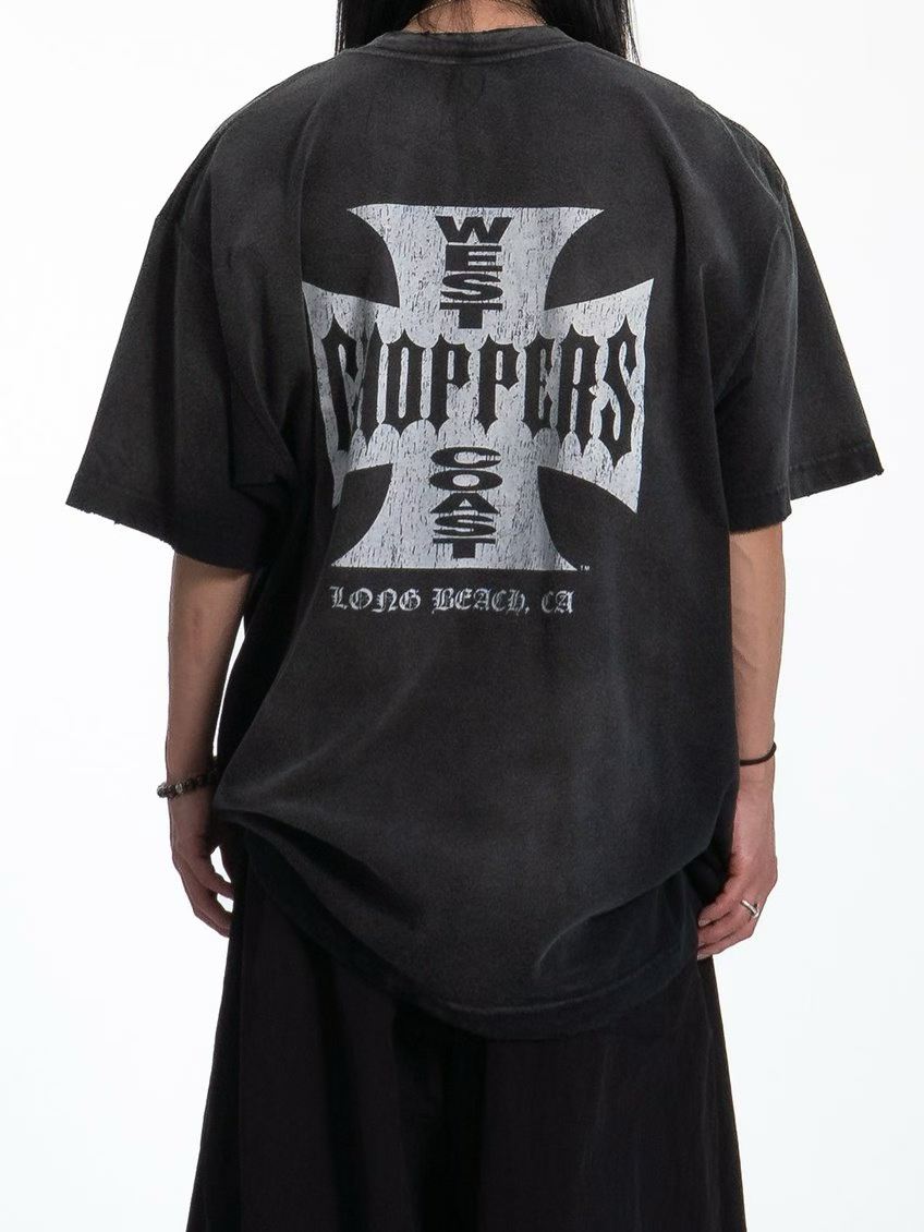 West Coast Choppers Long Beach Archive Vintage Washed Tee Black