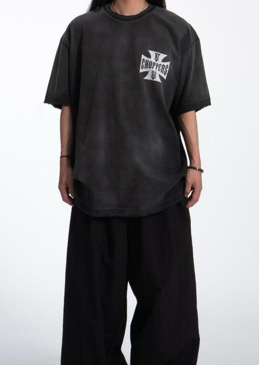 West Coast Choppers Long Beach Archive Vintage Washed Tee Black