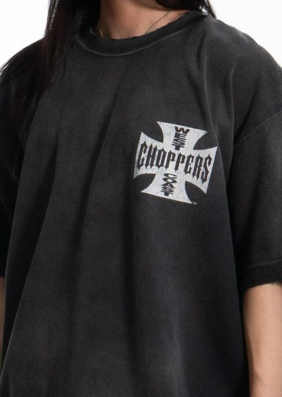 West Coast Choppers Long Beach Archive Vintage Washed Tee Black