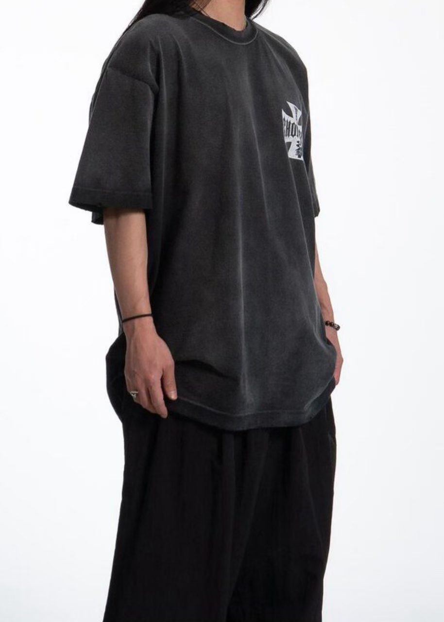 West Coast Choppers Long Beach Archive Vintage Washed Tee Black