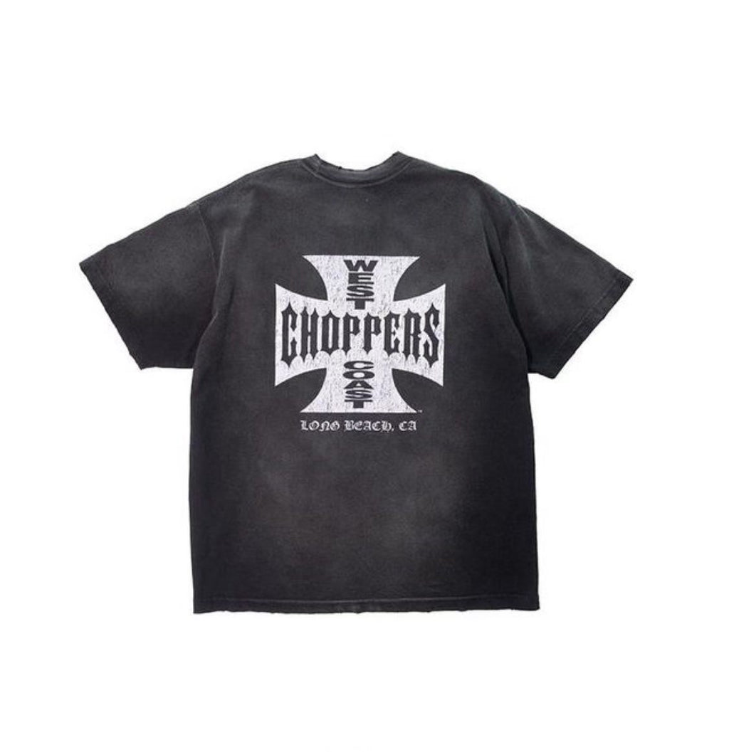 West Coast Choppers Long Beach Archive Vintage Washed Tee Black