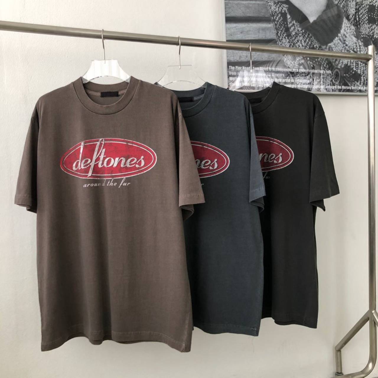 Deftones Around The Fur European Tour Vintage Washed Tee